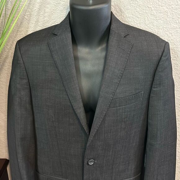 Marc Anthony, Men’s charcoal black, double button suit jacket/blazer size 36R - Picture 2 of 12